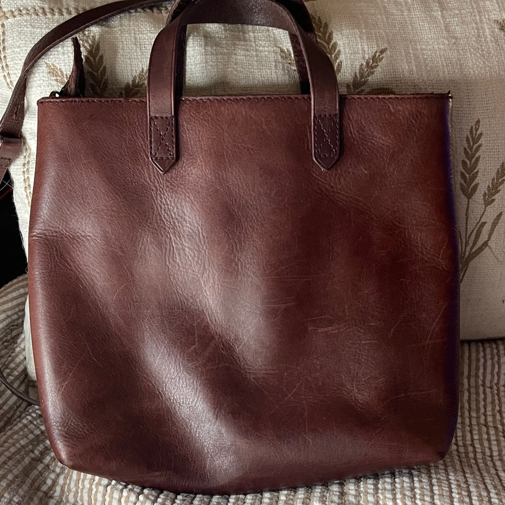 Madewell Brown Leather Crossbody Tote
